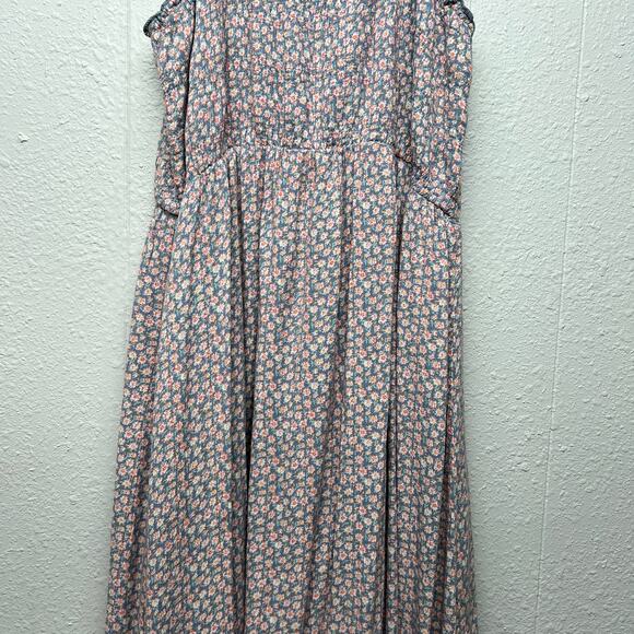 Sim & Sam Womens Babydoll Dress Medium Maxi Floral Cottagecore Fairy Romantic - Picture 9 of 16
